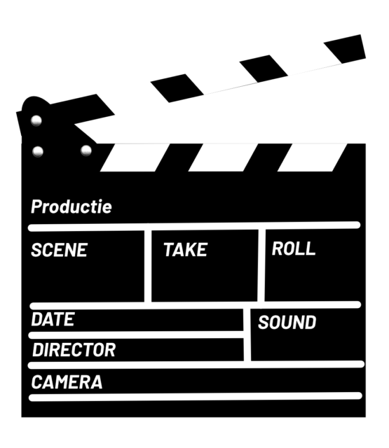 Film klapper regisseurs bord scenario